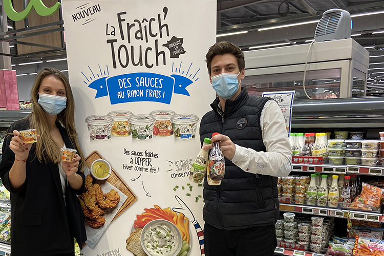 La Fraich’Touch sauce en rayon de supermarché la team La Fraich'Touch sauce en rayon de supermarché la team