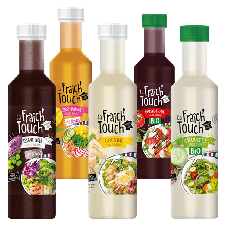 La Fraich'Touch sauces à salade trois bouteilles