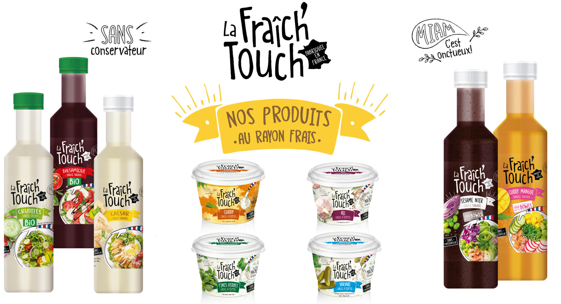Sauce Salade Crudités BIO, La Fraich'Touch (350 ml)  La Belle Vie :  Courses en Ligne - Livraison à Domicile